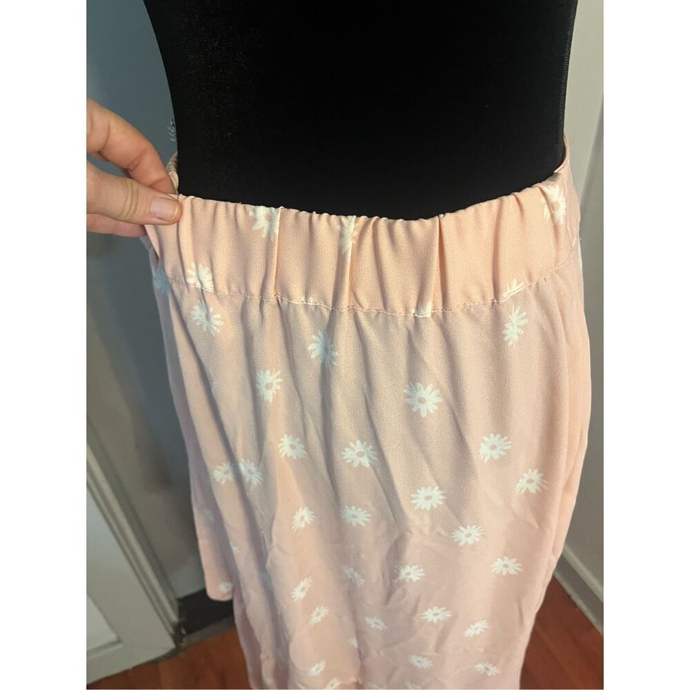 LC Lauren Conrad Pink Floral Midi Wrap Skirt Size XL - Picture 4 of 12